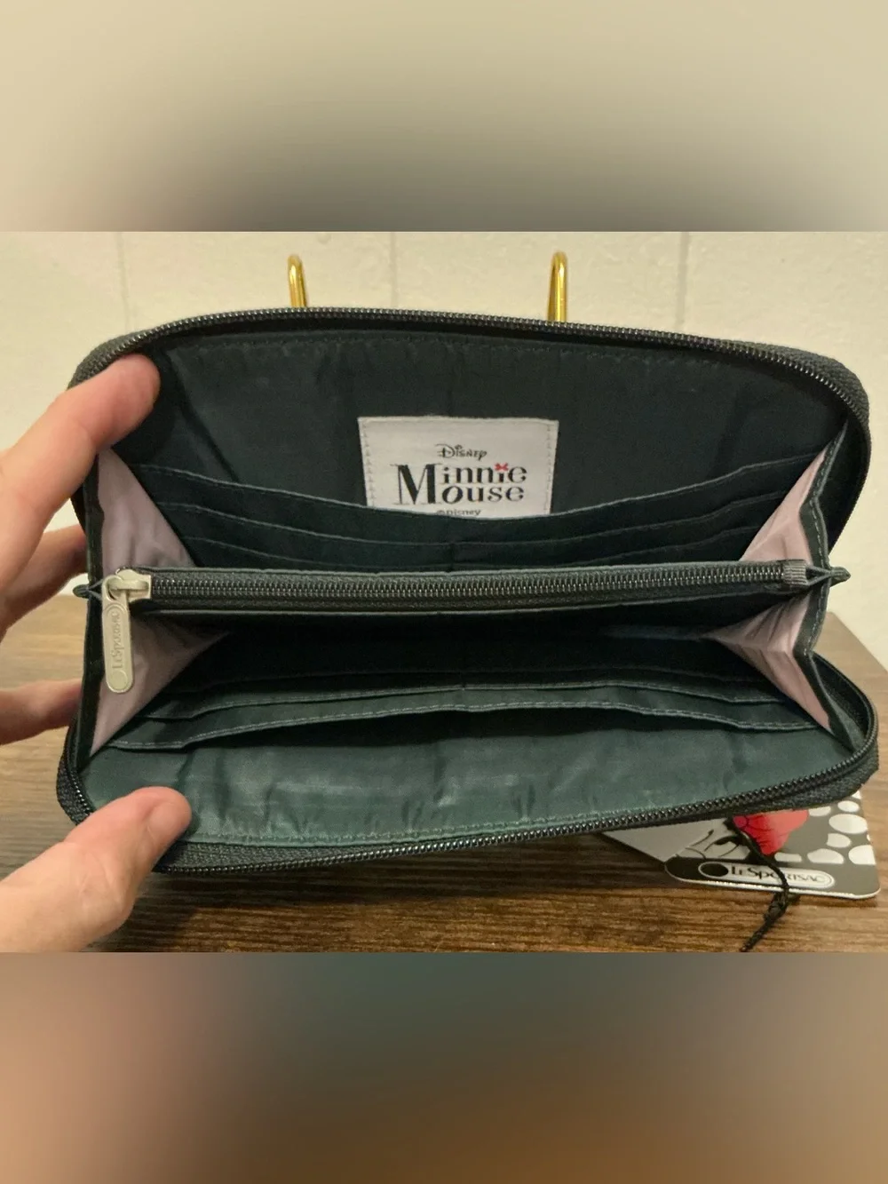 A Rare HTF NWT LeSportsac x Disney Minnie Mouse Zip Around Wallet